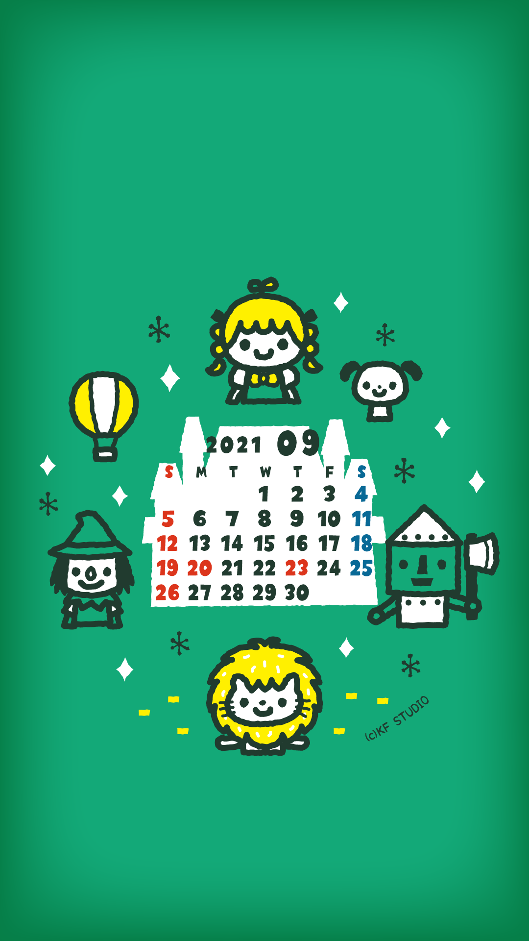 21年09月iphone壁紙カレンダー Kf Studio