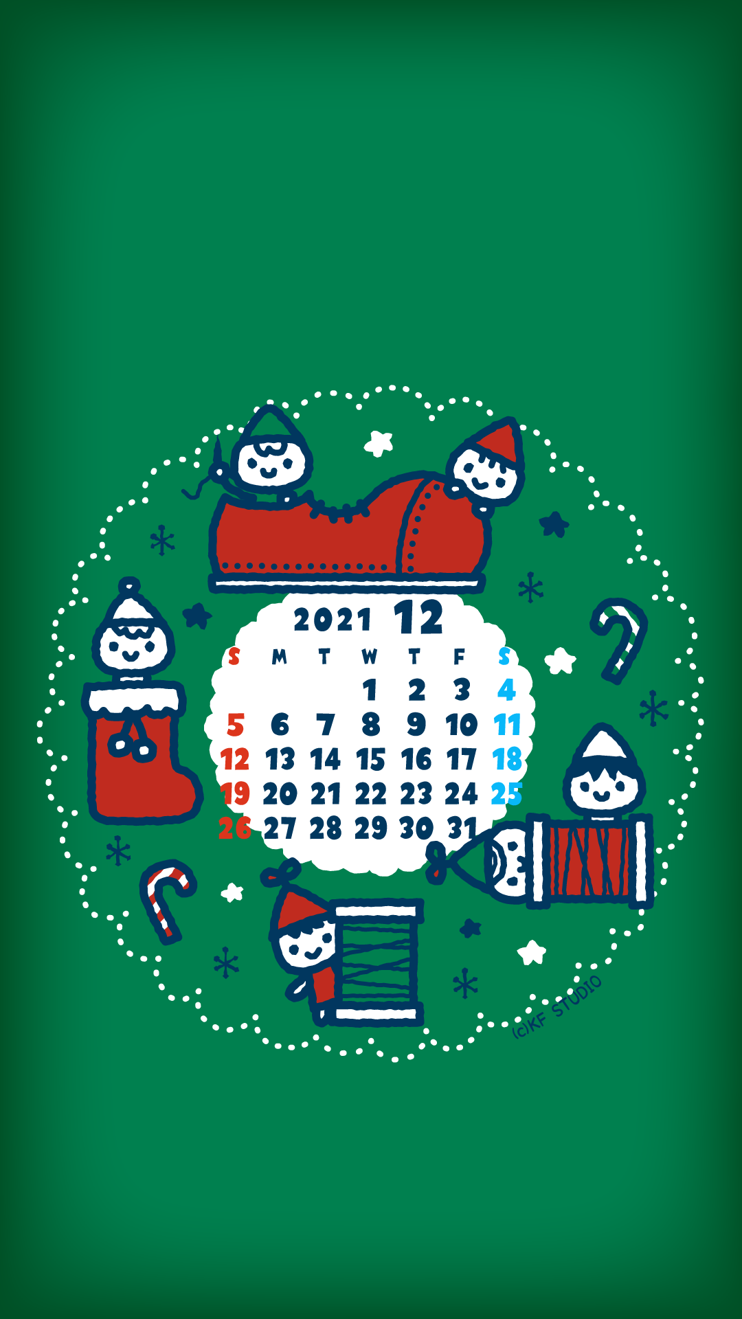 21年12月iphone壁紙カレンダー Kf Studio