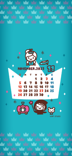 2023年11月iPhone壁紙カレンダー